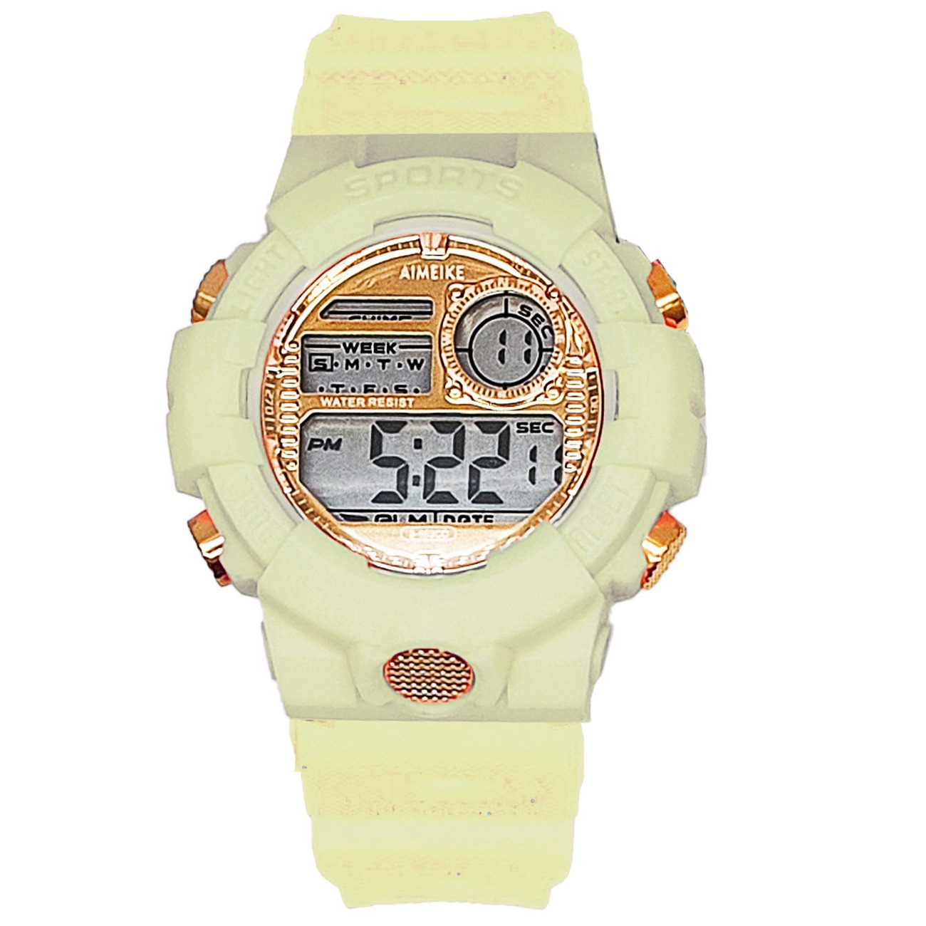 Reloj Digital Resistente Al Agua Impermeable Verde 30 M + Estuche